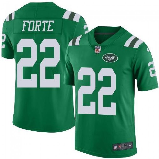 New York Jets #22 Matt Forte Green Youth Stitched NFL Limited Rush Jersey