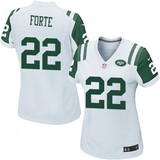 Women's Jets #22 Matt Forte White Stitched NFL Elite Jersey