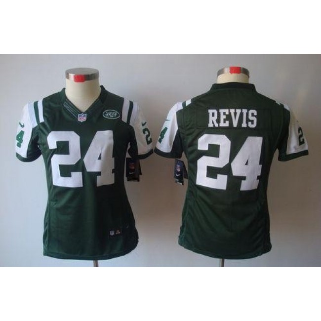 Women's Jets #24 Darrelle Revis Green Team Color Stitched NFL Limited Jersey