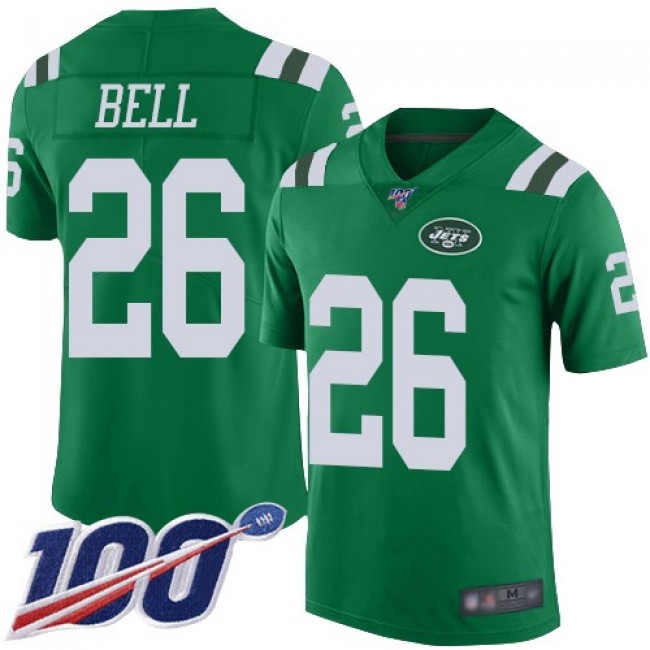 Nike Jets #26 Le'Veon Bell Green Men's Stitched NFL Limited Rush 100th Season Jersey
