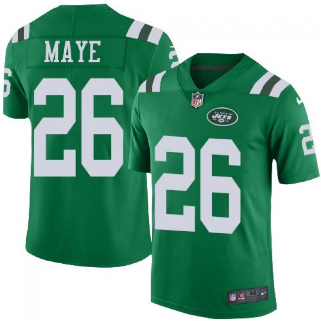 Nike Jets #26 Marcus Maye Green Men's Stitched NFL Limited Rush Jersey