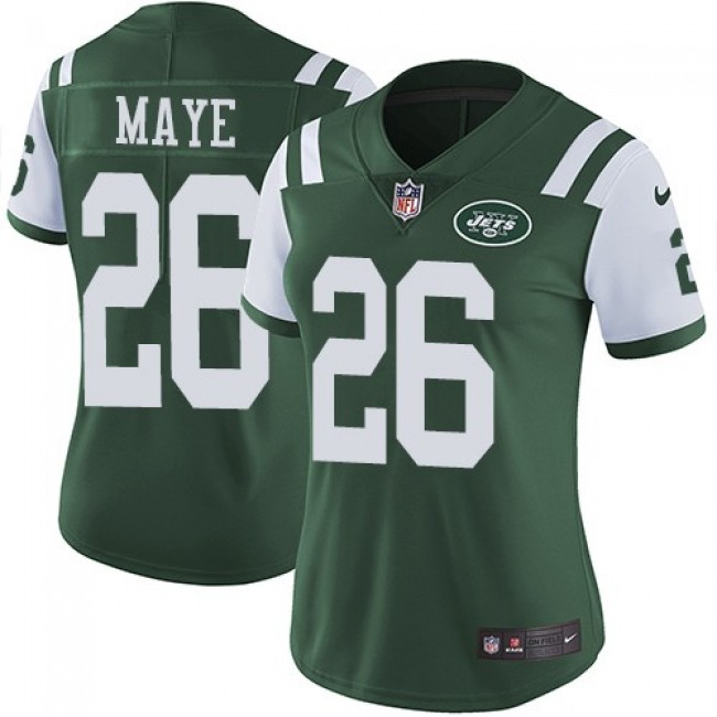 Women's Jets #26 Marcus Maye Green Team Color Stitched NFL Vapor Untouchable Limited Jersey