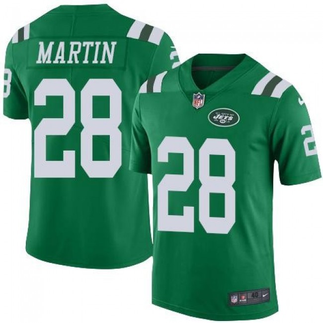 Nike Jets #28 Curtis Martin Green Men's Stitched NFL Elite Rush Jersey