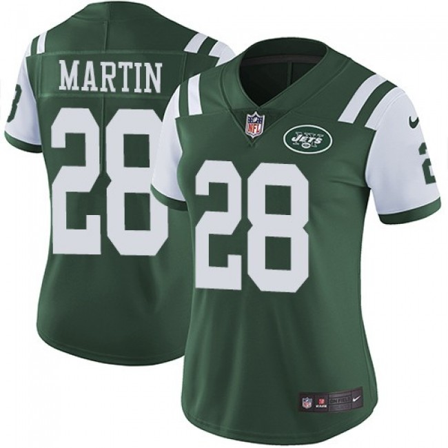 Women's Jets #28 Curtis Martin Green Team Color Stitched NFL Vapor Untouchable Limited Jersey