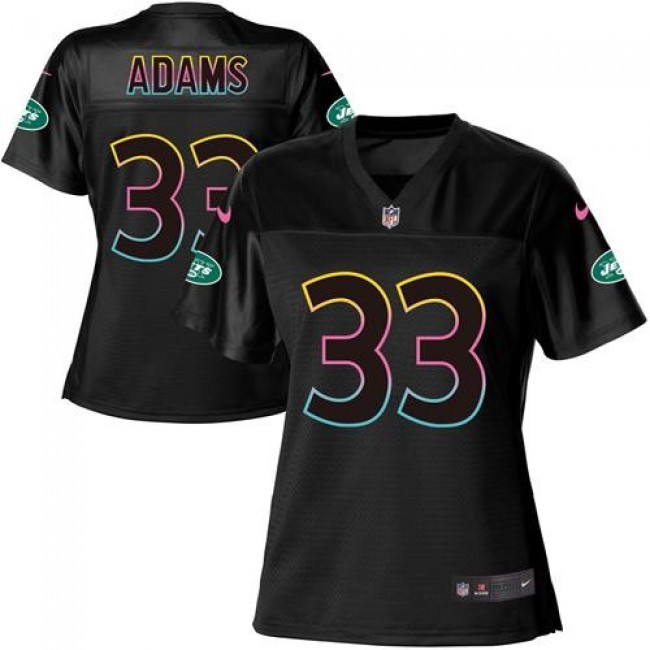 Women's Jets #33 Jamal Adams Black NFL Game Jersey