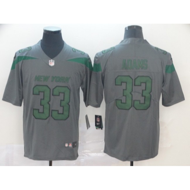 Nike Jets #33 Jamal Adams Gray Men's Stitched NFL Limited Inverted Legend Jersey