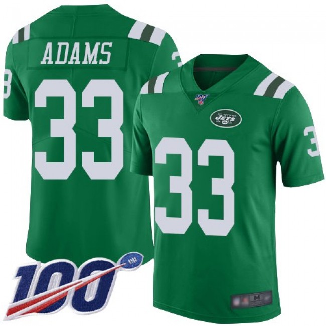 Nike Jets #33 Jamal Adams Green Men's Stitched NFL Limited Rush 100th Season Jersey