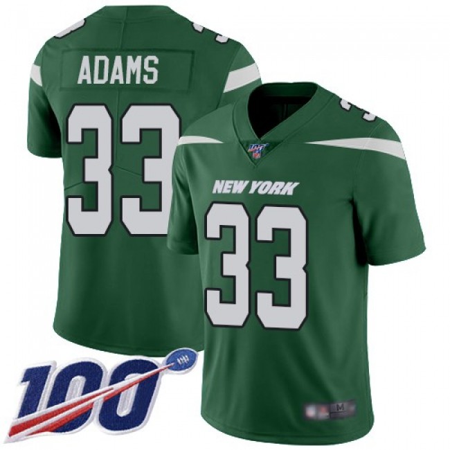 Nike Jets #33 Jamal Adams Green Team Color Men's Stitched NFL 100th Season Vapor Limited Jersey