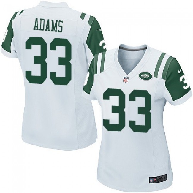 Women's Jets #33 Jamal Adams White Stitched NFL Elite Jersey