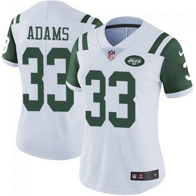 Women's Jets #33 Jamal Adams White Stitched NFL Vapor Untouchable Limited Jersey