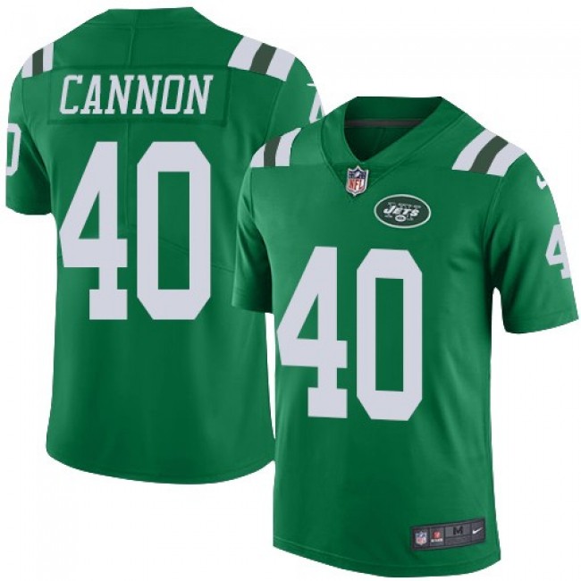 Nike Jets #40 Trenton Cannon Green Men's Stitched NFL Limited Rush Jersey