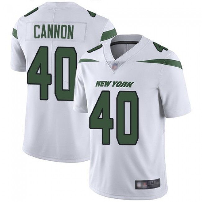Nike Jets #40 Trenton Cannon White Men's Stitched NFL Vapor Untouchable Limited Jersey