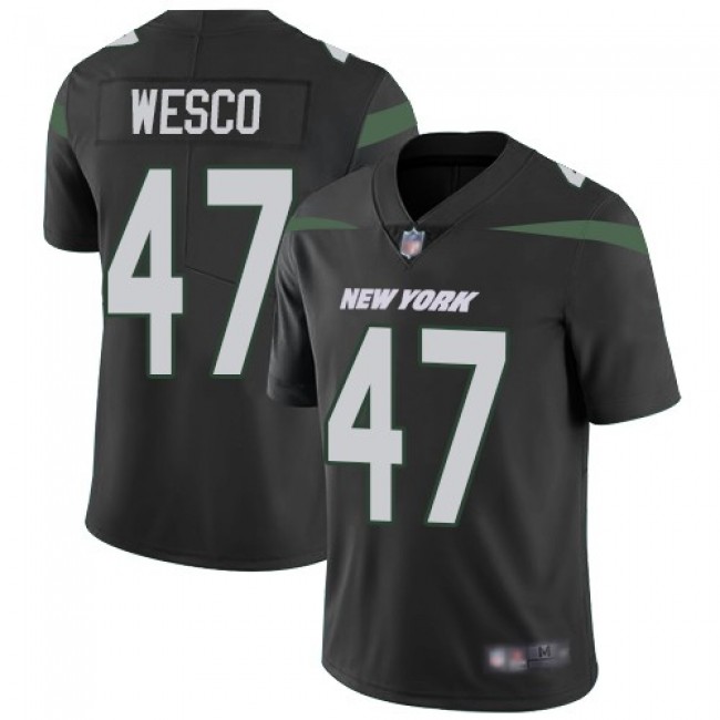 Nike Jets #47 Trevon Wesco Black Alternate Men's Stitched NFL Vapor Untouchable Limited Jersey