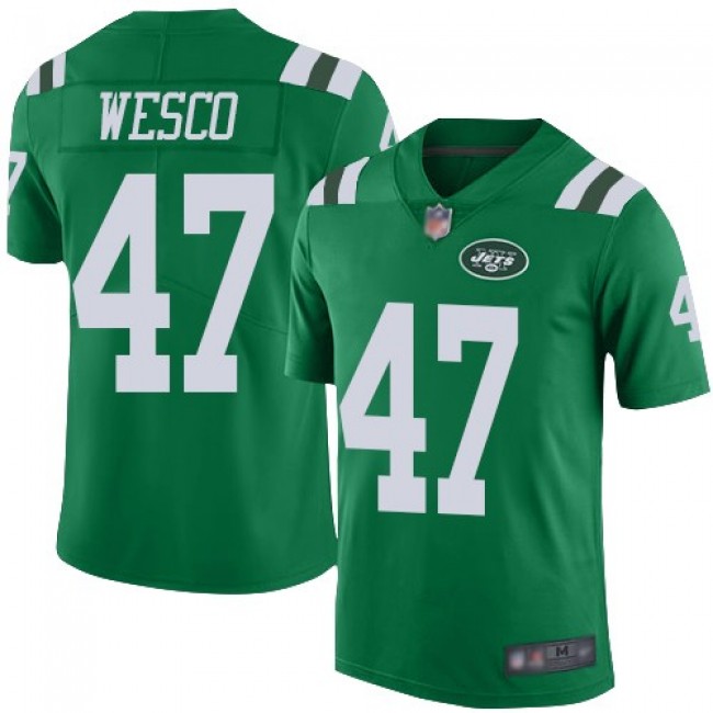 Nike Jets #47 Trevon Wesco Green Men's Stitched NFL Limited Rush Jersey