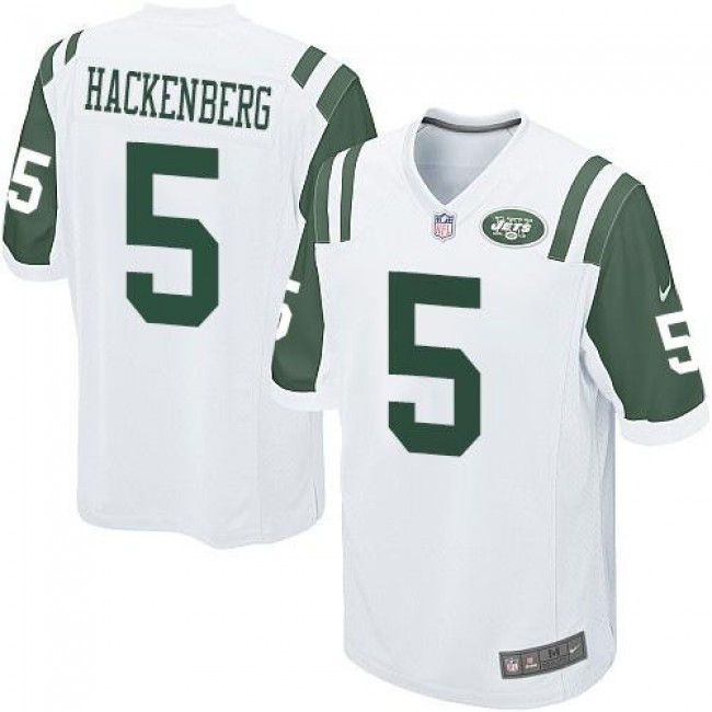 New York Jets #5 Christian Hackenberg White Youth Stitched NFL Elite Jersey