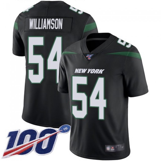 Nike Jets #54 Avery Williamson Black Alternate Men's Stitched NFL 100th Season Vapor Limited Jersey