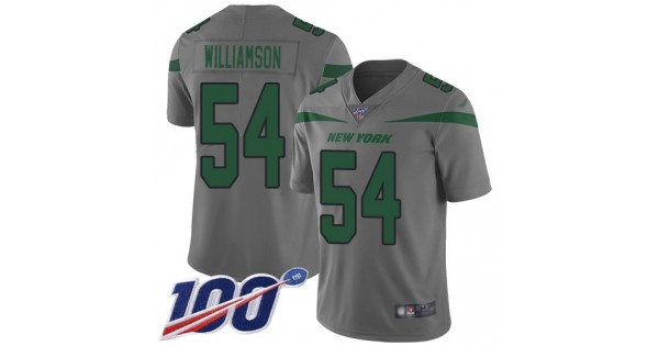 شنط نسائيه Nike Jets #54 Avery Williamson Gray Women's Stitched NFL Limited Inverted Legend 100th Season Jersey تونتي ون