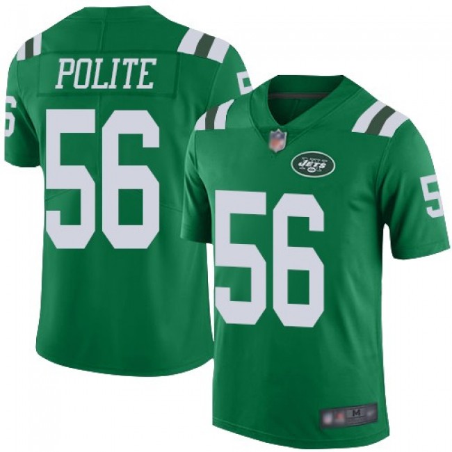 Nike Jets #56 Jachai Polite Green Men's Stitched NFL Limited Rush Jersey