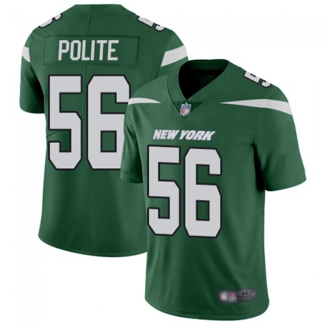 Nike Jets #56 Jachai Polite Green Team Color Men's Stitched NFL Vapor Untouchable Limited Jersey