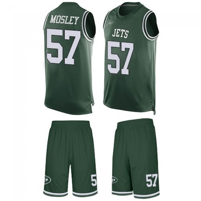 Nike Jets #57 C.J. Mosley Martin Green Team Color Men's Stitched NFL Limited Tank Top Suit Jersey