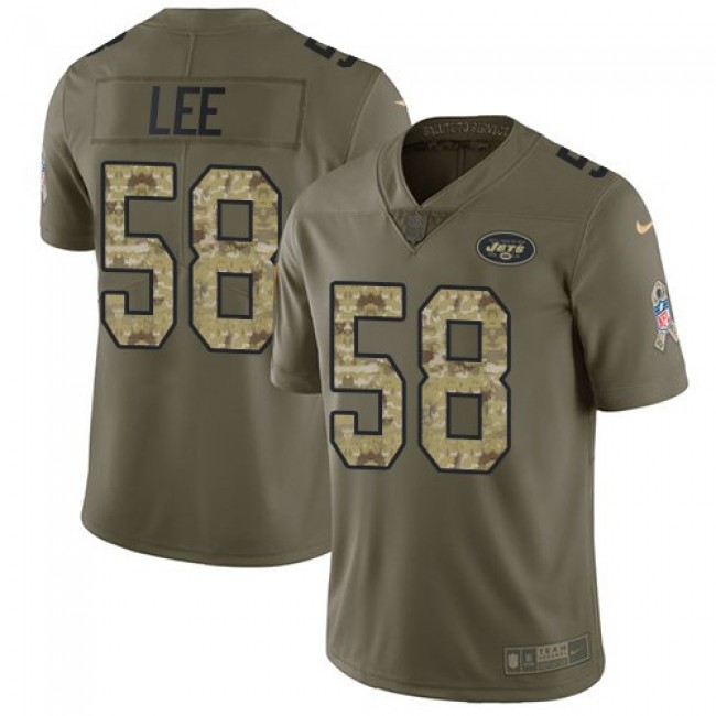 New York Jets #58 Darron Lee Olive-Camo Youth Stitched NFL Limited 2017 Salute to Service Jersey