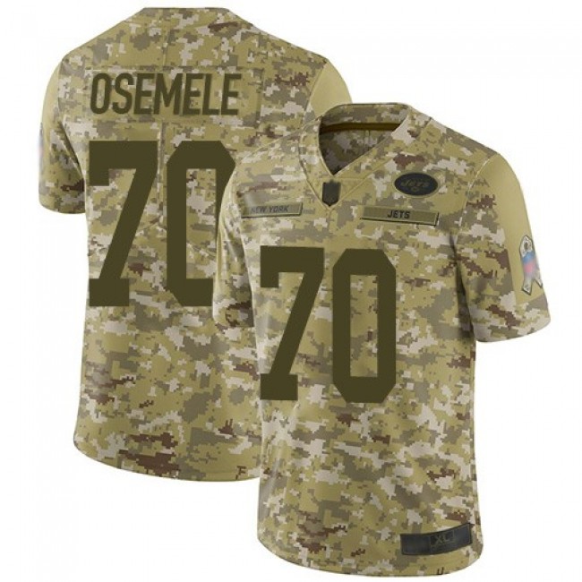 Nike Jets #70 Kelechi Osemele Camo Men's Stitched NFL Limited 2018 Salute To Service Jersey