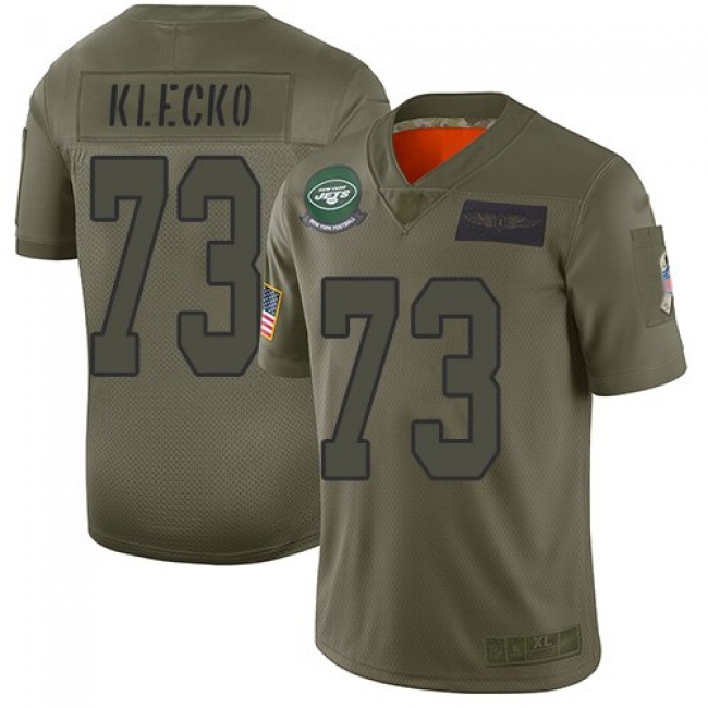 Nike Jets #73 Joe Klecko Camo Men's Stitched NFL Limited 2019 Salute To Service Jersey