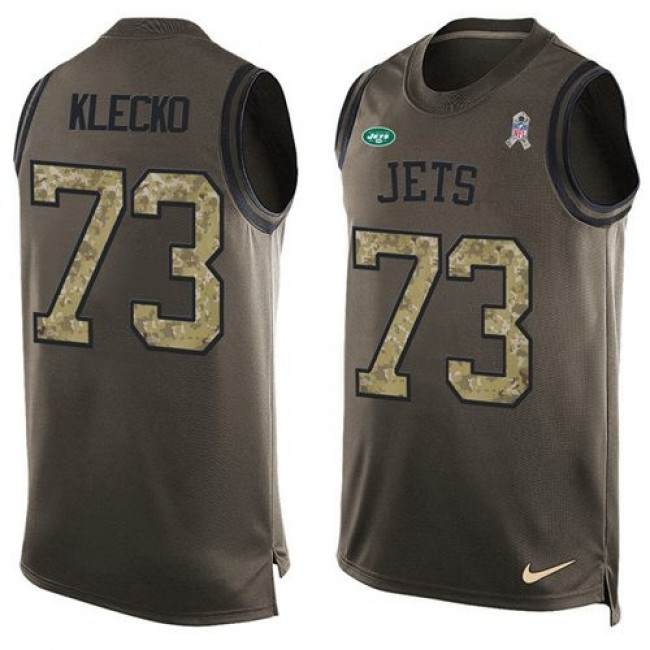 Nike Jets #73 Joe Klecko Green Men's Stitched NFL Limited Salute To Service Tank Top Jersey