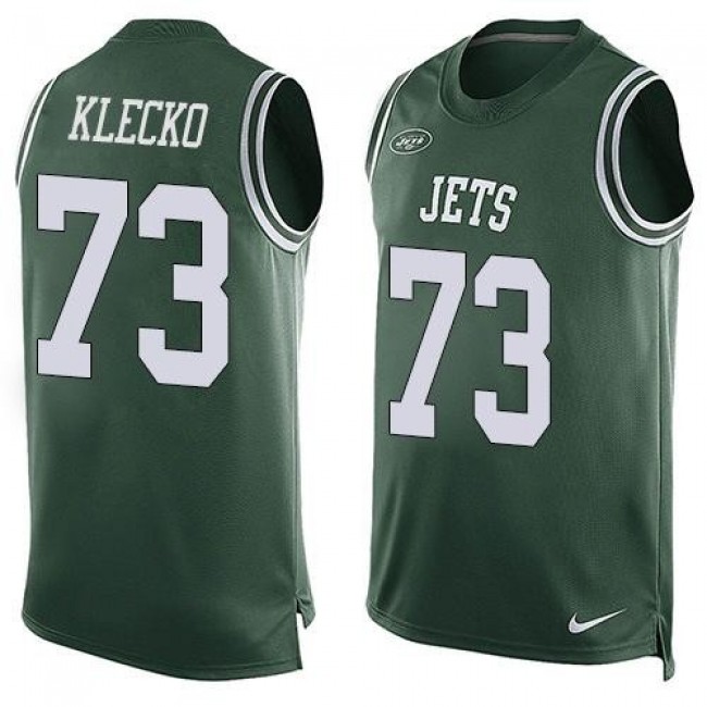 Nike Jets #73 Joe Klecko Green Team Color Men's Stitched NFL Limited Tank Top Jersey