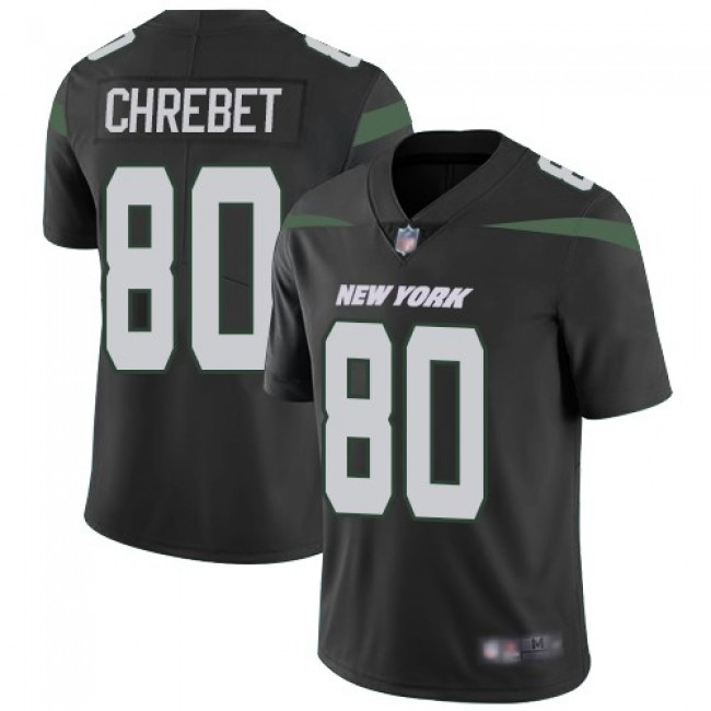 Nike Jets #80 Wayne Chrebet Black Alternate Men's Stitched NFL Vapor Untouchable Limited Jersey