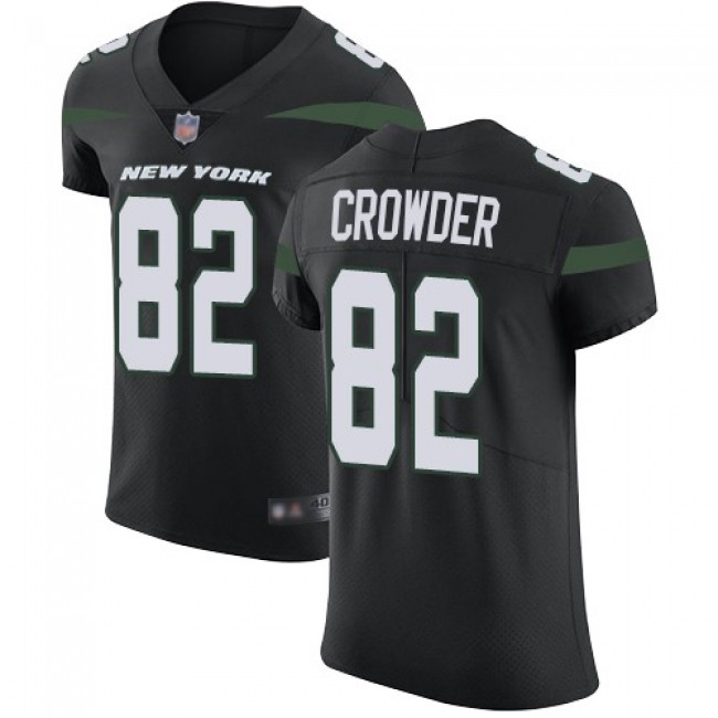 Nike Jets #82 Jamison Crowder Black Alternate Men's Stitched NFL Vapor Untouchable Elite Jersey