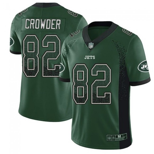 Nike Jets #82 Jamison Crowder Green Team Color Men's Stitched NFL Limited Rush Drift Fashion Jersey