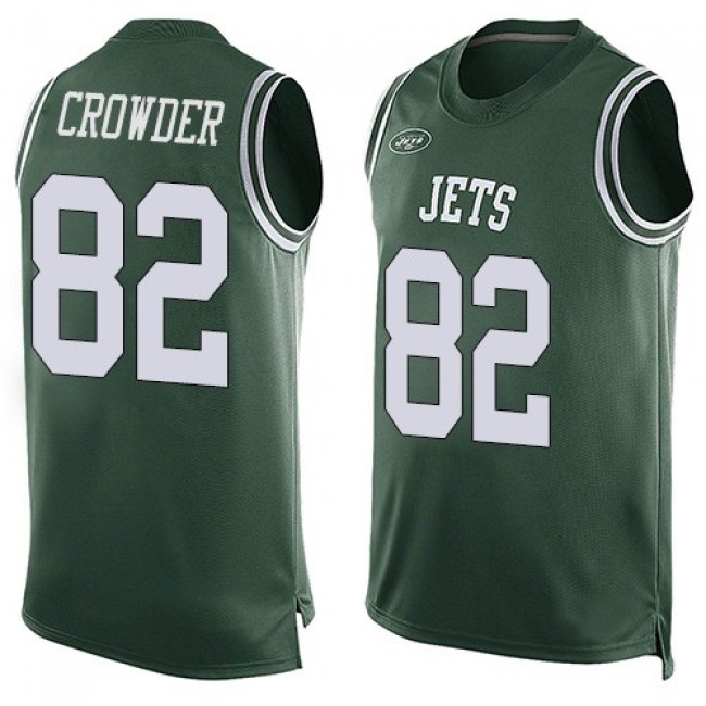 Nike Jets #82 Jamison Crowder Green Team Color Men's Stitched NFL Limited Tank Top Jersey