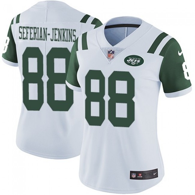 Women's Jets #88 Austin Seferian-Jenkins White Stitched NFL Vapor Untouchable Limited Jersey
