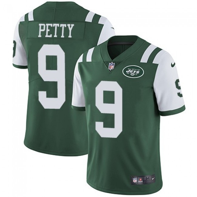 New York Jets #9 Bryce Petty Green Team Color Youth Stitched NFL Vapor Untouchable Limited Jersey
