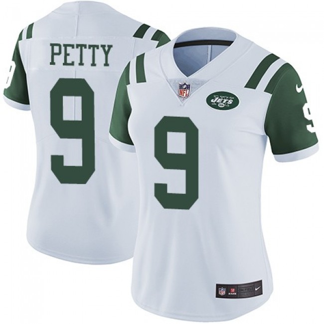 Women's Jets #9 Bryce Petty White Stitched NFL Vapor Untouchable Limited Jersey