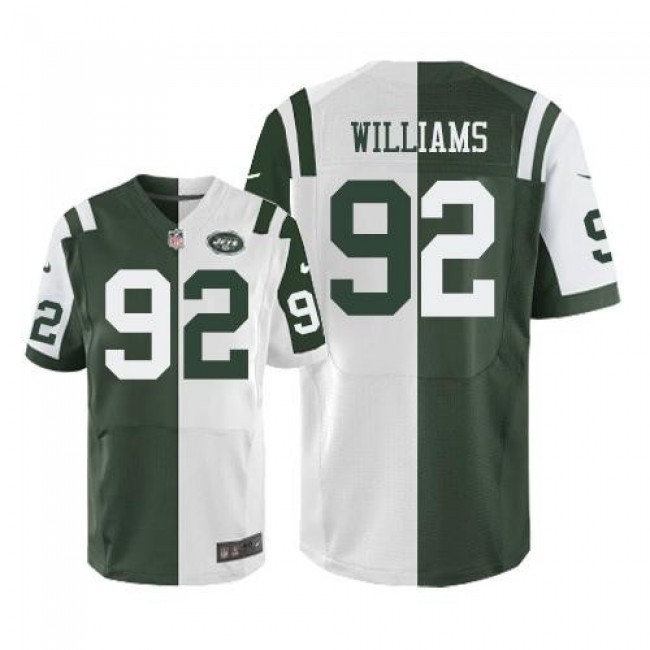Nike Jets #92 Leonard Williams Green/White Men's Stitched NFL Elite Split Jersey