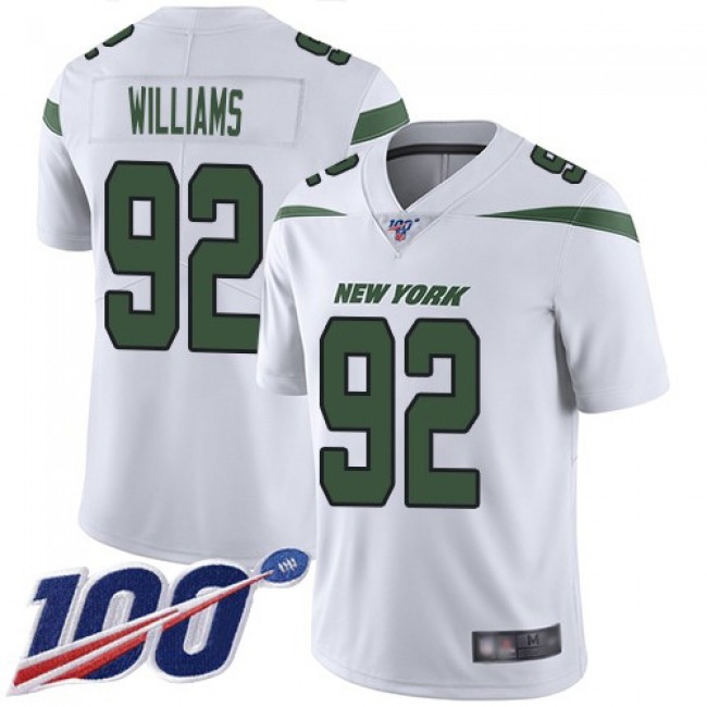 Nike Jets #92 Leonard Williams White Men's Stitched NFL 100th Season Vapor Limited Jersey