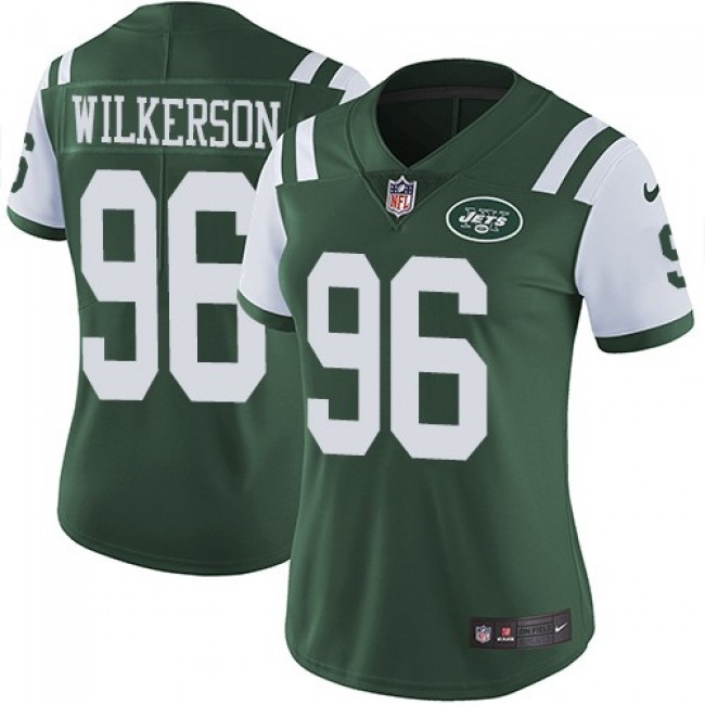 Women's Jets #96 Muhammad Wilkerson Green Team Color Stitched NFL Vapor Untouchable Limited Jersey