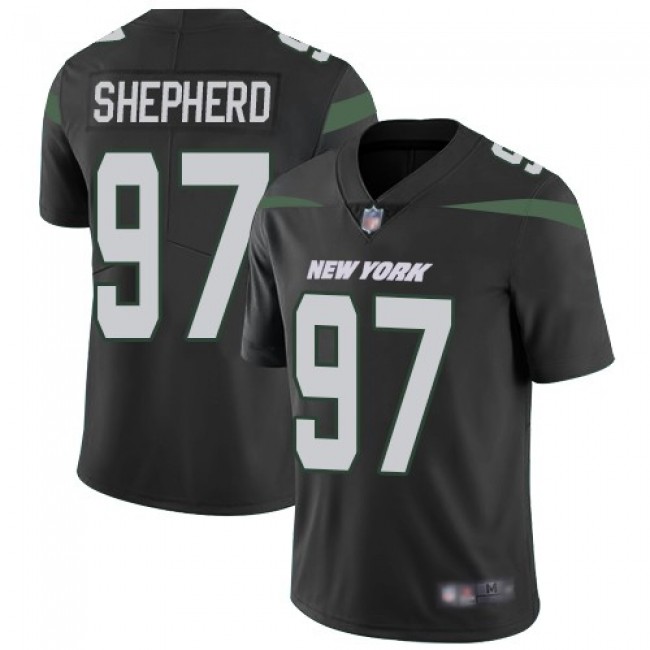 Nike Jets #97 Nathan Shepherd Black Alternate Men's Stitched NFL Vapor Untouchable Limited Jersey