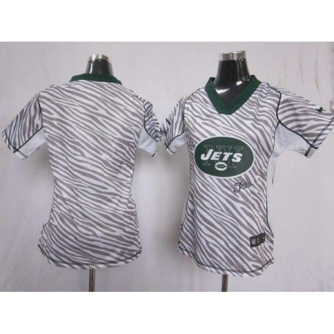 Women's Jets Blank Zebra Stitched NFL Elite Jersey