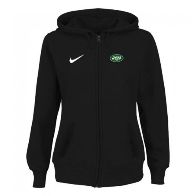 Women's New York Jets Stadium Rally Full Zip Hoodie Black Jersey