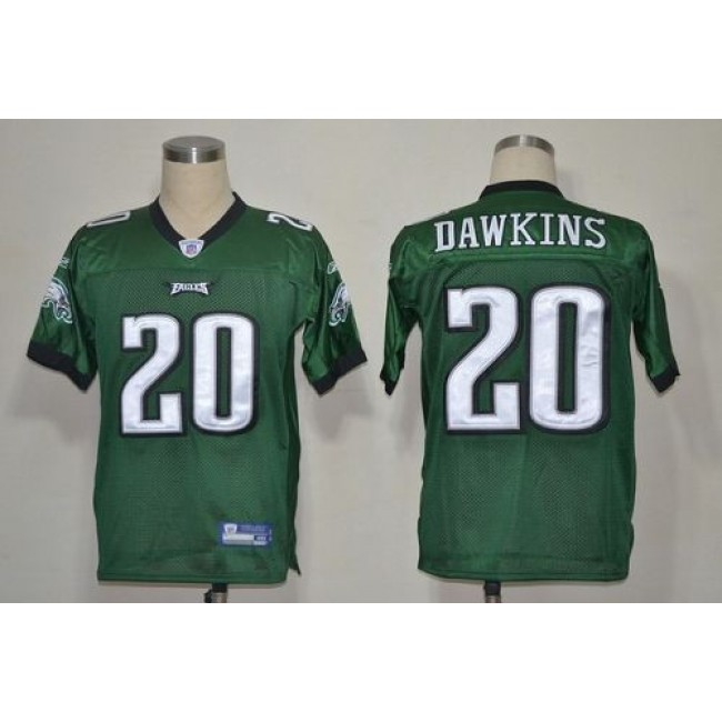Eagles #20 Brian Dawkins Green Stitched NFL Jersey