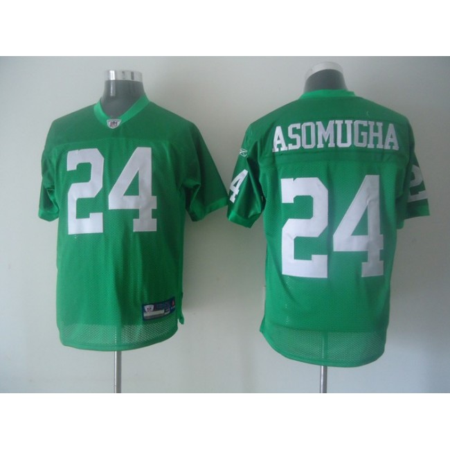 Eagles #24 Nnamdi Asomugha Light Green 1960 Throwback Stitched NFL Jersey