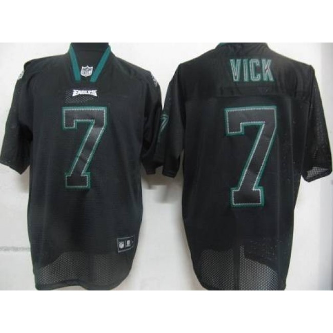 Eagles #7 Michael Vick Lights Out Black Stitched NFL Jersey