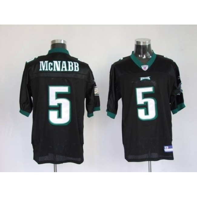 Eagles Donovan McNabb #5 Stitched Black NFL Jersey