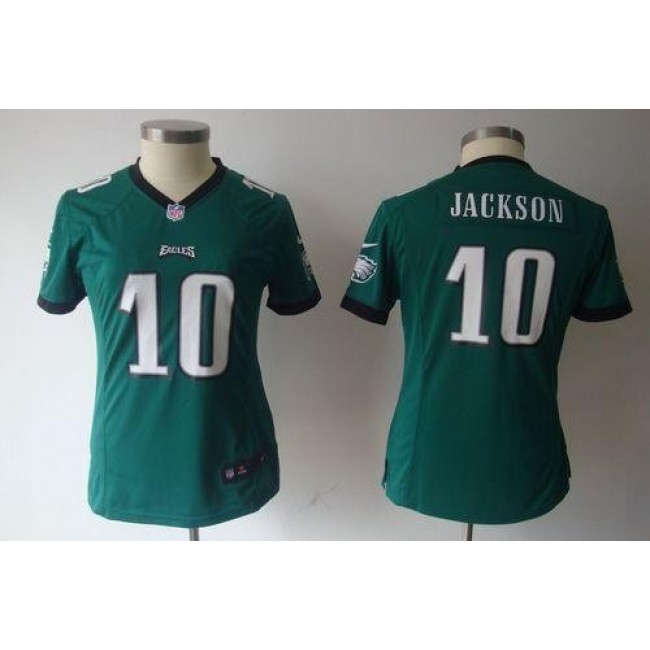 Women's Eagles #10 DeSean Jackson Midnight Green Team Color NFL Game Jersey