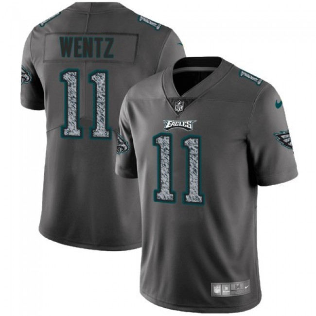 Philadelphia Eagles #11 Carson Wentz Gray Static Youth Stitched NFL Vapor Untouchable Limited Jersey