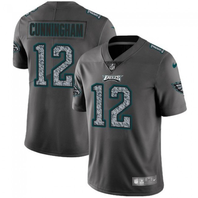 Philadelphia Eagles #12 Randall Cunningham Gray Static Youth Stitched NFL Vapor Untouchable Limited Jersey