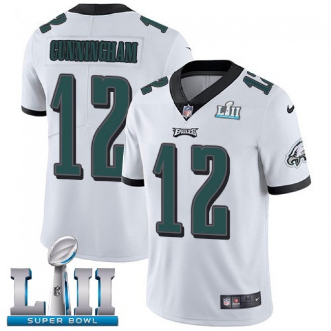 Philadelphia Eagles #12 Randall Cunningham White Super Bowl LII Youth Stitched NFL Vapor Untouchable Limited Jersey
